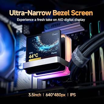 Sigma PRO L24 BK AIO Water Cooling 240 mm CPU Cooler with 3.5 Inch IPS Display