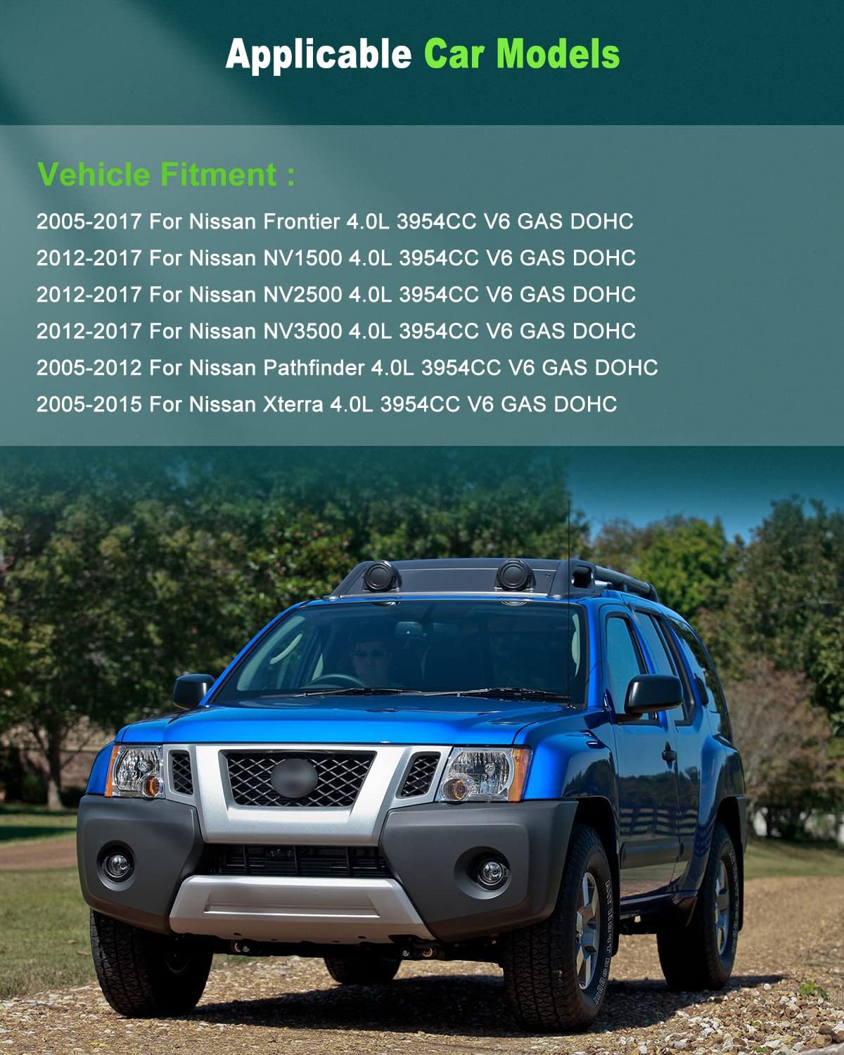 SCITOO Engine Valve Cover with Gasket 13264-EA210 Replacement for Nissan Pathfinder for Nissan Xterra for Nissan Frontier 4.0L 3954CC V6 Gas DOHC 2005-2017 Valve Cover Gasket Set 13264EA210