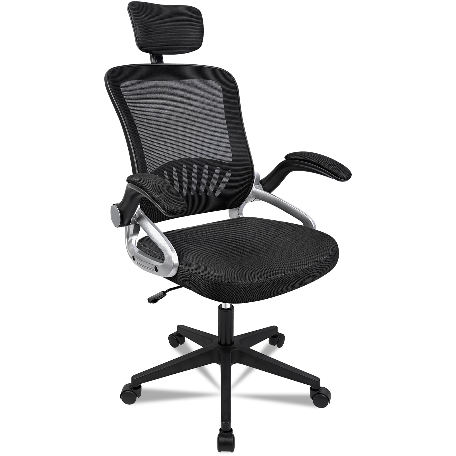 T-LoVendo - Ergonomic reclining office chair or desk with adjustable armrests. with headrests. Breathable mesh backrest. Ideal for office, work at home.