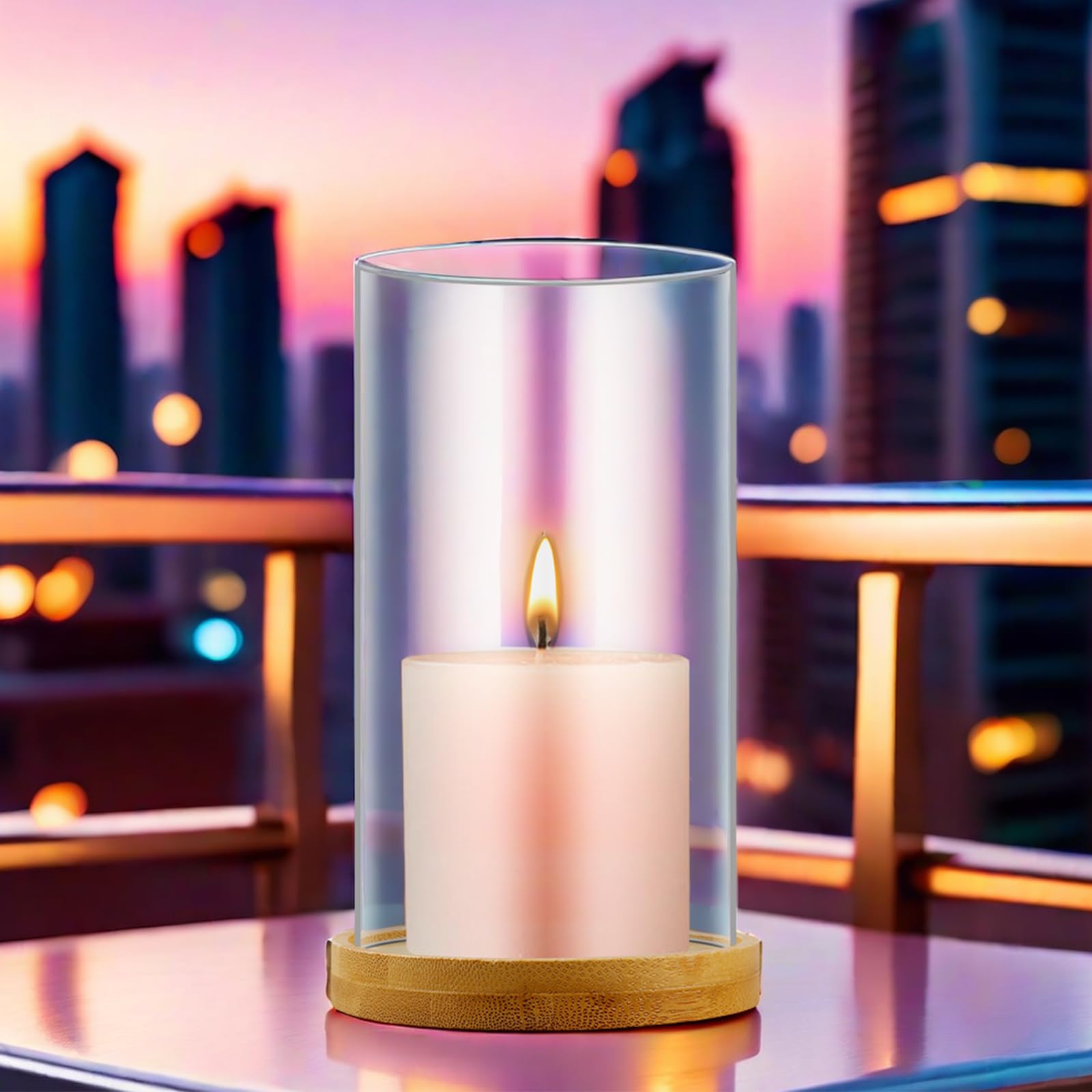 Portacandele Cilindrici,2 Pezzi Portacandele In Vetro Con Terra,Porta Candele Da Tavolo,Porta Candele In Vetro Trasparente Per Candele,Decorazioni,Matrimoni,Trasparente (85 * 150mm+95 * 200mm)