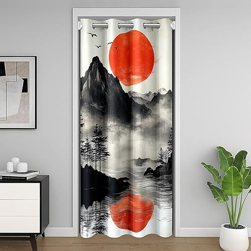 Miniatura 21 de Manfei Cortina de puerta musical negra con notas musicales para puerta de armario, cortinas opacas para puerta de armario, cortinas opacas para