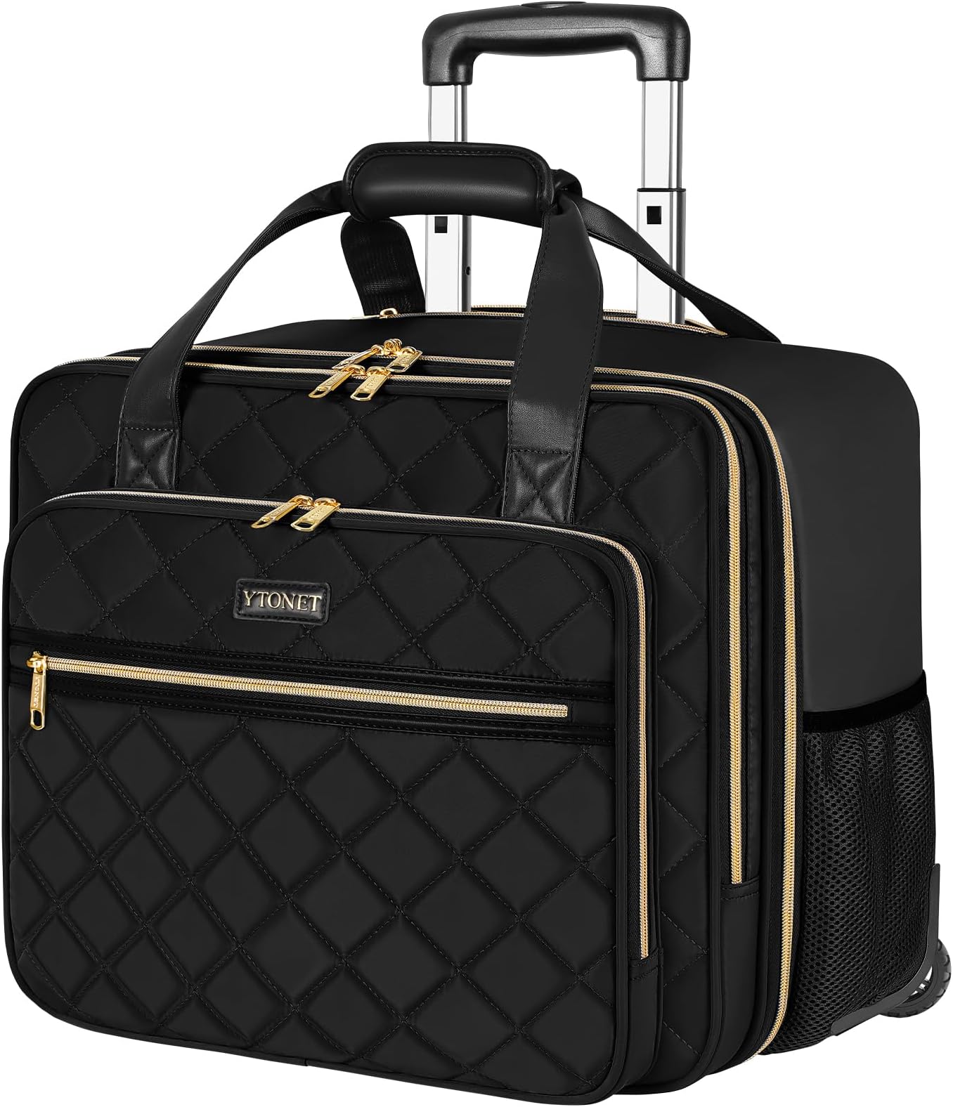 CURMIO Rolling Teacher Tote Bag with Padded Laptop