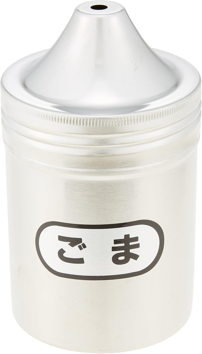 Endoshoji BTY49007 Commercial Seasoning Can, Large, Sesame Can, Condiment Container, 18-8 Stainless Steel, Made in Japan