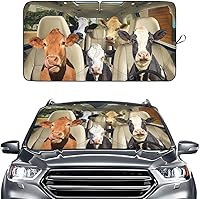 Vista 27 de GENANY Divertido parasol para parabrisas para sedán, SUV, camión (55 x 29 pulgadas), parasol de automóvil, bloquea los rayos UV, accesorios