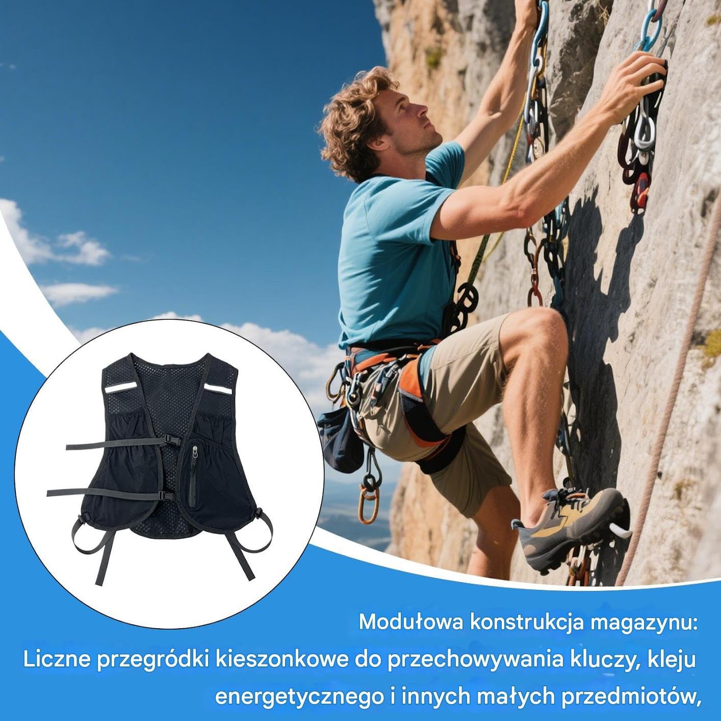 Kamizelka Biegowa Dla M? ?czyzn - Plecak z B?on? Wodn? do Joggingu | Plecako-Kamizelki Do Aktywno?ci Zewn?trz Sport Turystyka Bieganie Trekking Rower Fitness