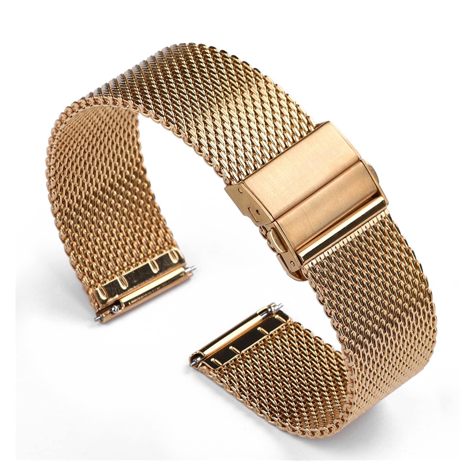 22 mm 18 mm Uhrenarmband, 20 mm Edelstahl-Schnellverschlussband, passend für den Austausch von Milanaise-Armbändern