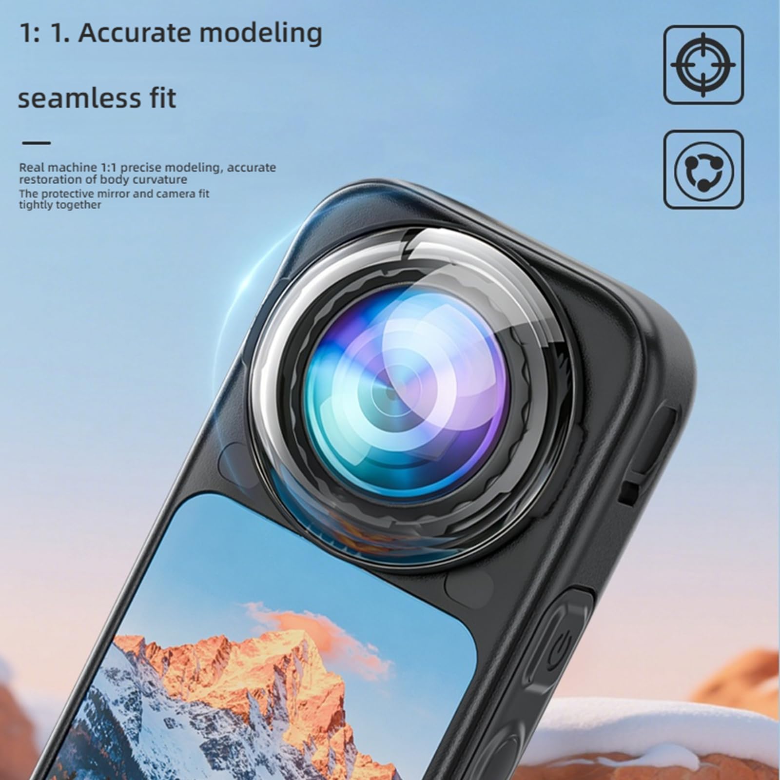 Protector de lente giratorio para vidrio templado óptico Insta X6