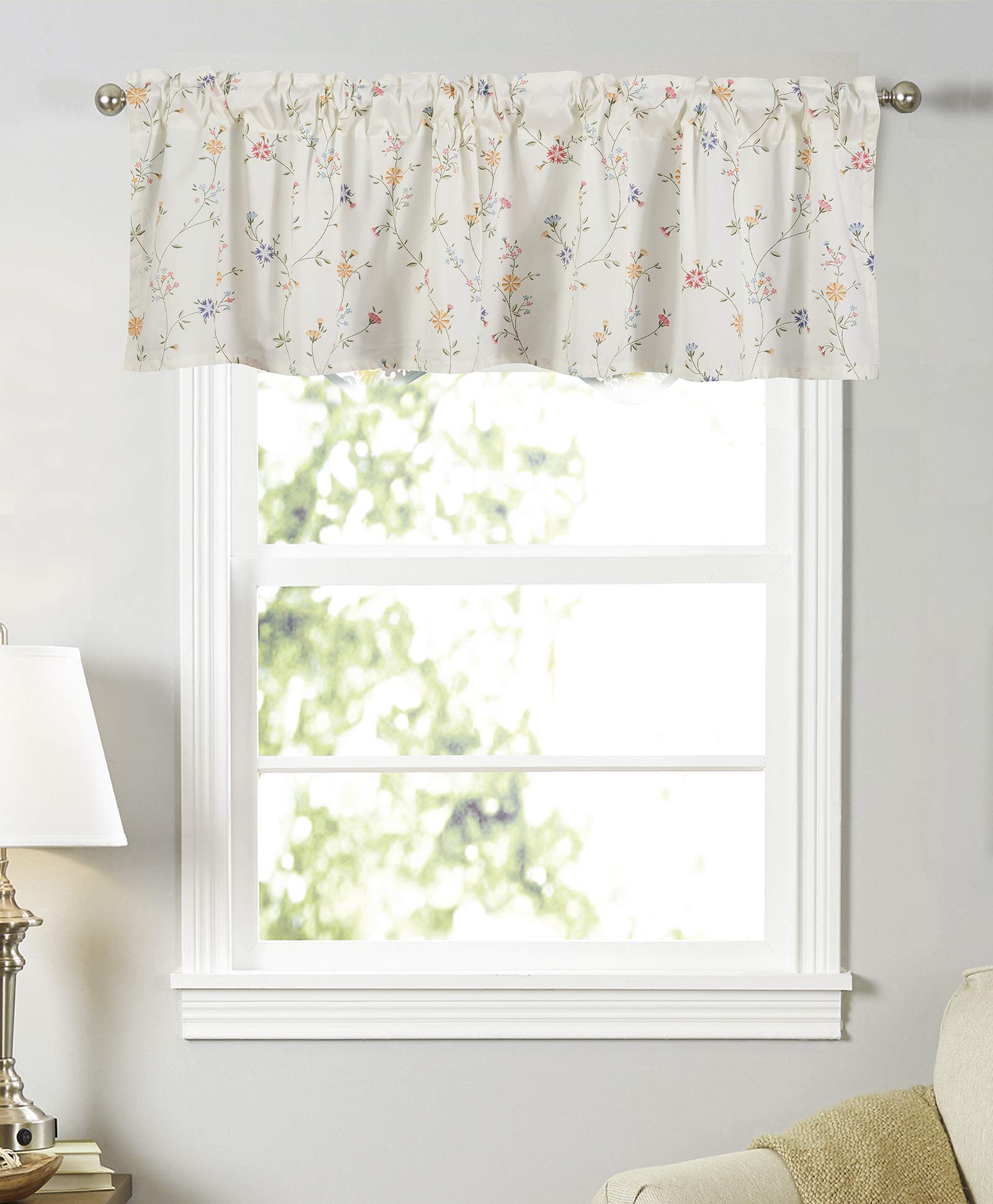 Cortina Pequeña Dreamskull Visillo Bistro Visillo De Estilo Rural Corto Cocina Moderno Opaco, Puertas Cortas Cortas, Cortina De Cocina, Cortina Para Barra Con Encaje De Flores, 150 Cm De Ancho, Ventana Pequeña