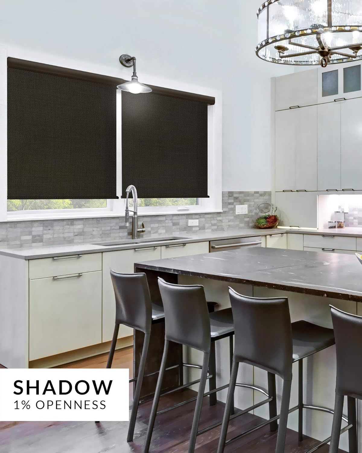 Buy CHICOLOGY Custom Made Cordless Solar Roller Shades, Inside Mount