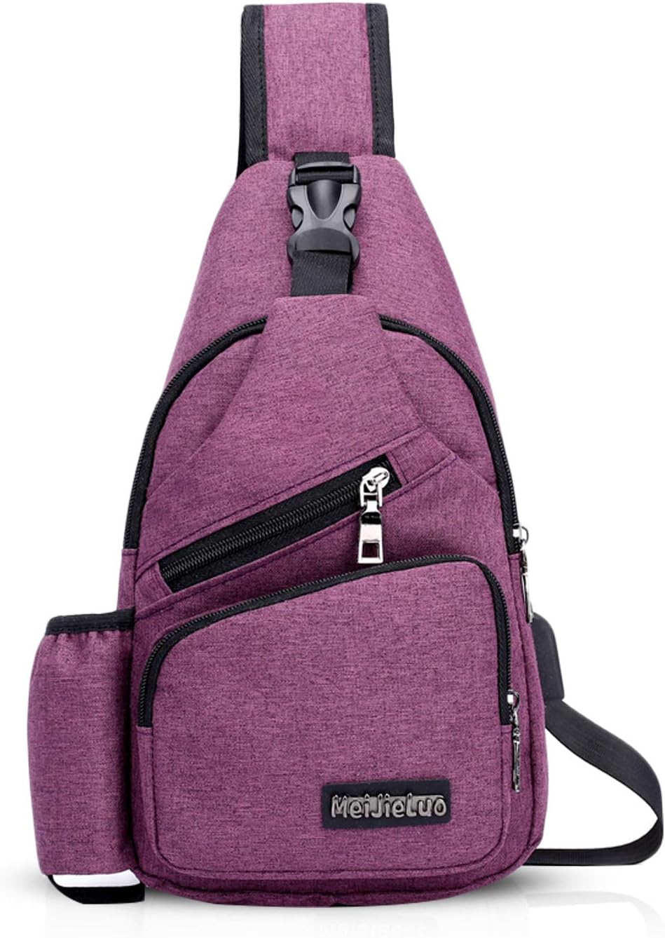 FANDARE Lightweight Chest Bag Shoulder Bag Sling Bag Shoulder Bag for Men Women School Travel Hiking Camping Excursion Cycling Riding Durable Polyester Red L Bag