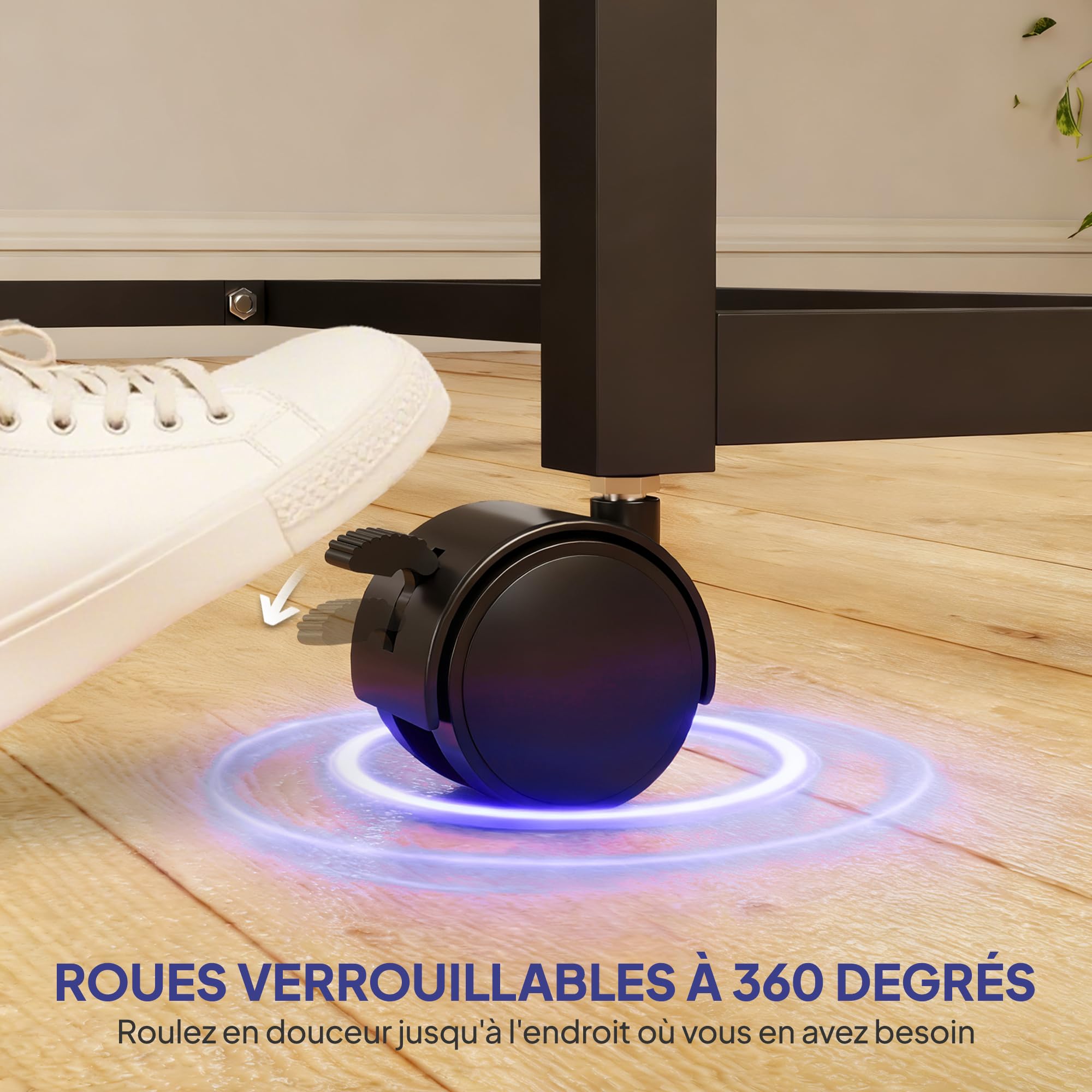 SPORTNOW Table de Tennis de Table, Table de ping-Pong Pliable, compacte, avec 4 roulettes, pour intérieur, 274 x 152,5 x 75,5 cm, Bleu
