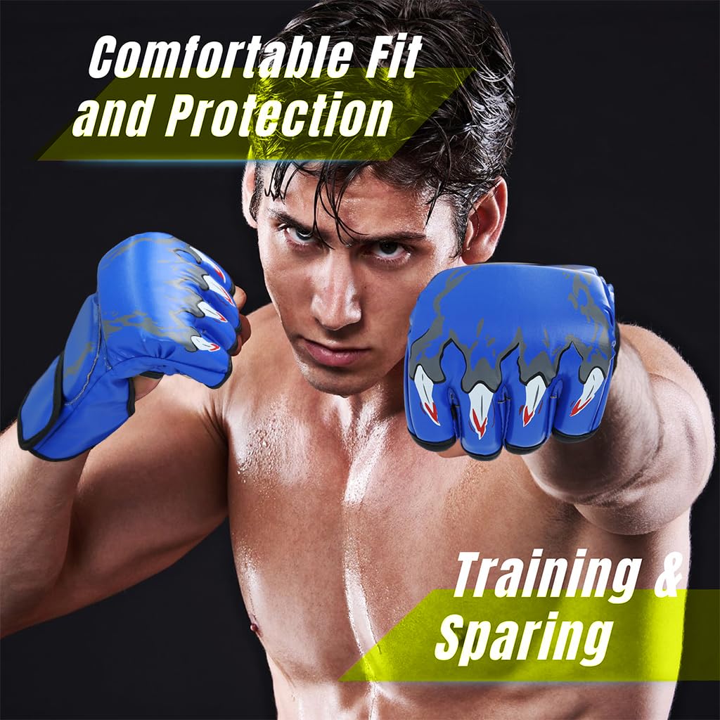 Optifit® Boxing Gloves for Men Women with Wrist Wrap, PU MMA Gloves 3