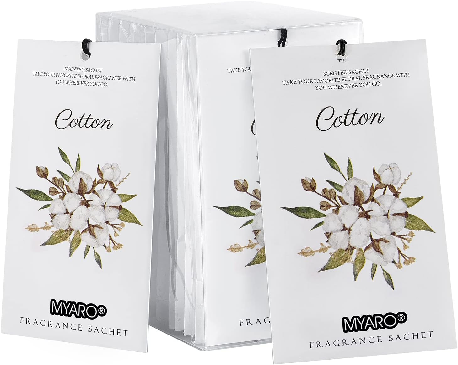 MYARO 12 Packs Cotton Scented Sachets, Long-Lasting Potpourri Bags, Closet Deodorizer Room Air fresheners for Drawers and Closets, Home Fragrance Sachet for Lover