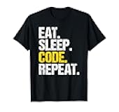 Coding Software Developer Programmer Eat Sleep Coder T-Shirt