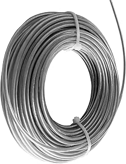 DY.2ten Heavy Duty Nylon - Steel Grass Trimmer Line 0.095in 49.2ft Round Replacement Strimmer String Line, Strimmer Wire Rope Cord for Park Garden Yard