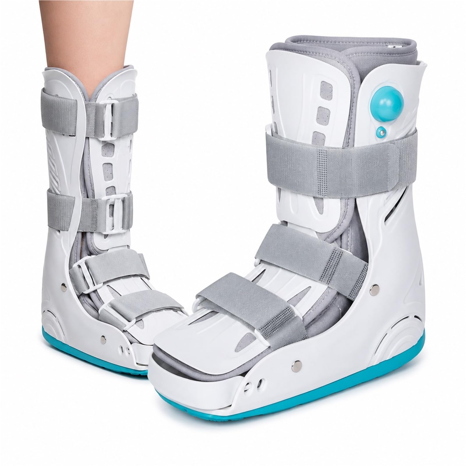 Bota Walker Ortopédica Inflable para Fractura de Pie y Esguince de Tobillo Bota Médica para Inmovilización de Tendinitis de Aquiles y Recuperación Postoperatoria(S)