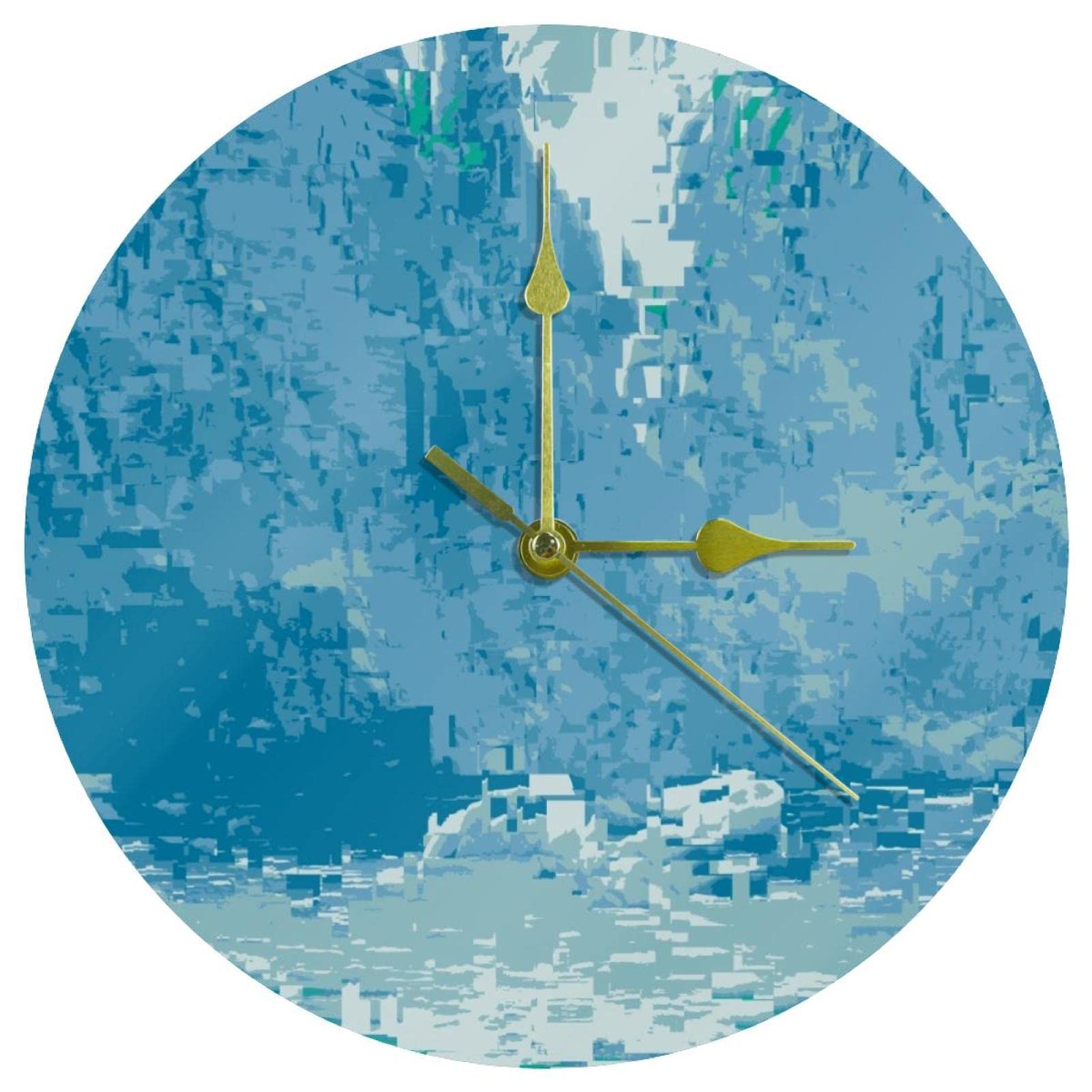 Horloge murale décoration maison et bureau ronde en acrylique de 24cm
