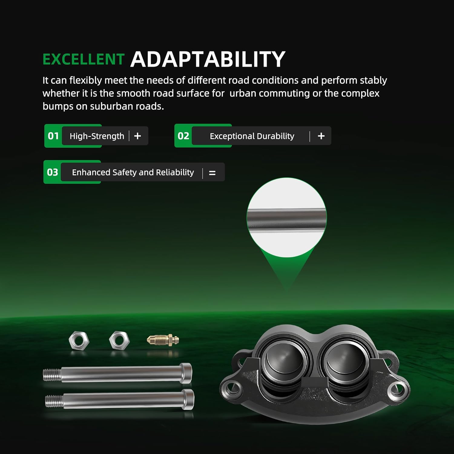 Right or Left Side Disc Brake Caliper Fit for Dexter 10K & 12K Hydraulic Disc Brake, Brake Caliper Replacement for BP18-045, 089-002-02