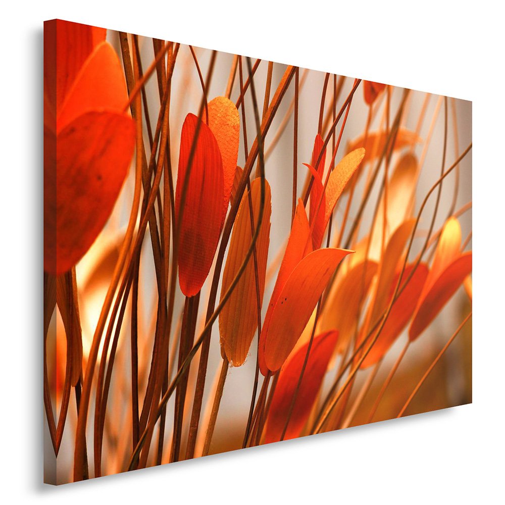 Impression sur toile feuilles 80x120 cm | Tableau déco nature haut de gamme