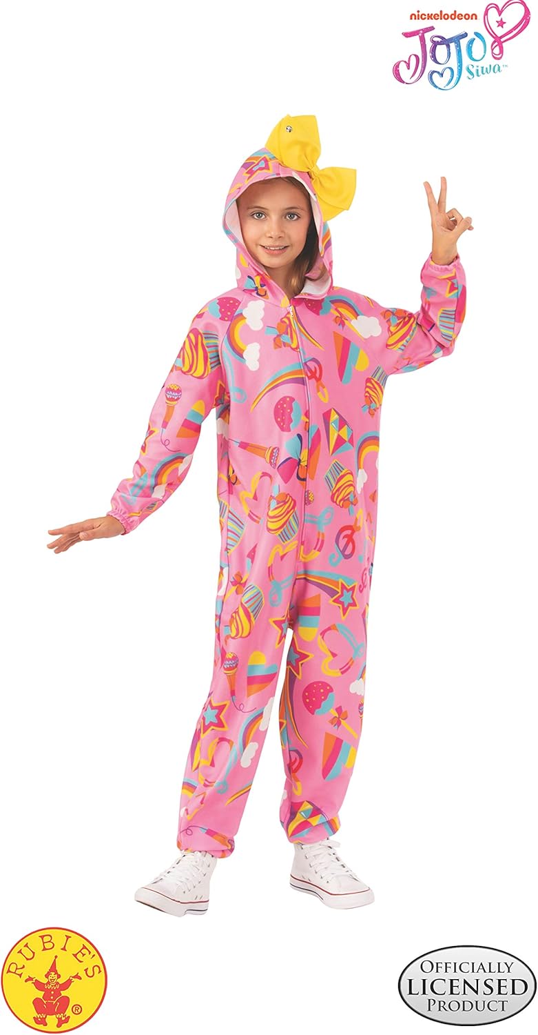 Rubies JoJo Siwa Child's Pink One-Piece Jumpsuit Costume, Medium