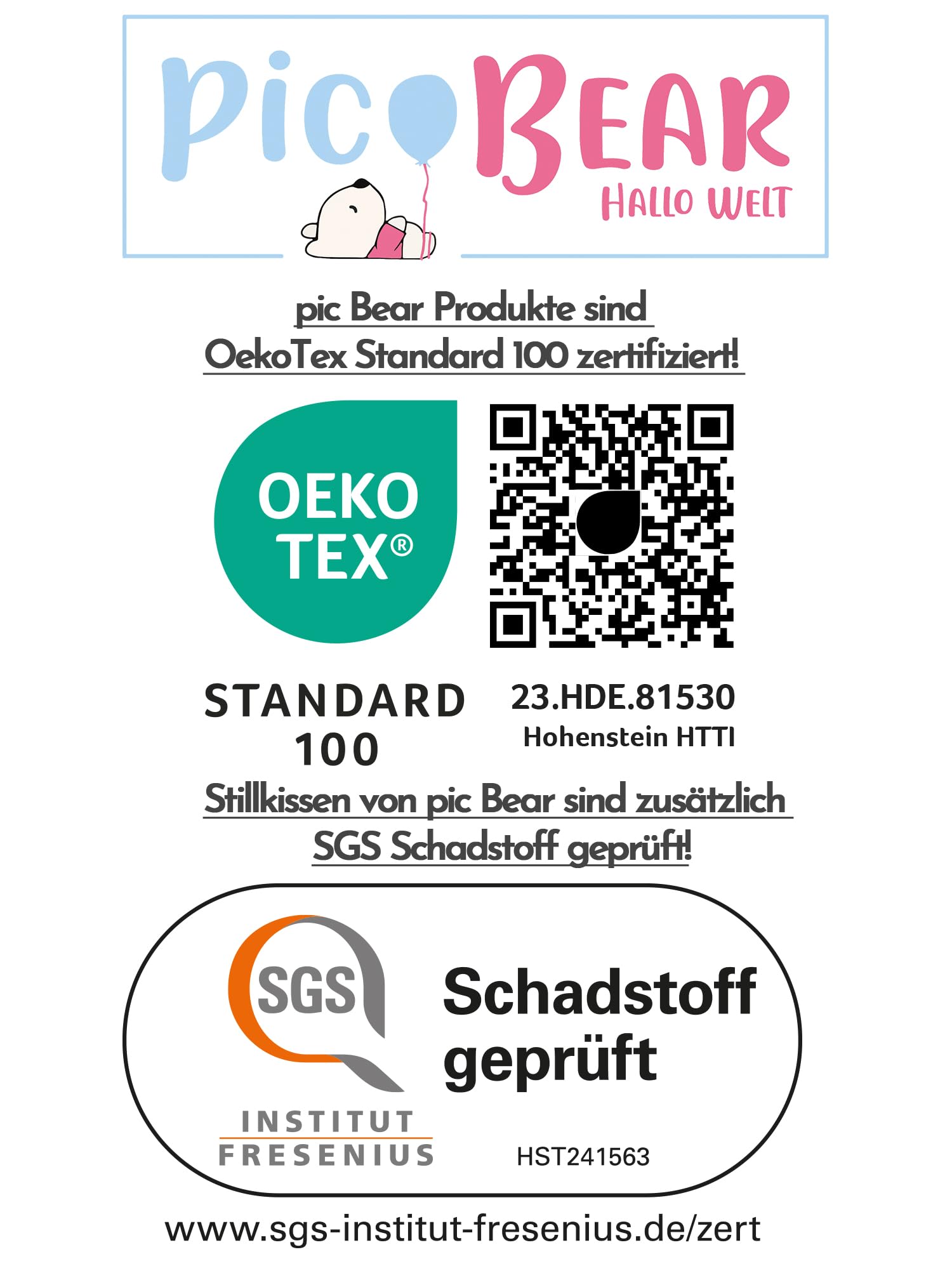 pic Bear Classic 190cm Stillkissen - hochwertiges Schwangerschaftskissen - anschmiegsames Lagerungskissen aus Baumwolle - schadstofffreies Seitenschläferkissen (100% Jersey Baumwolle, REH)