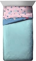 Vista 4 de Disney Lilo & Stitch Paradise Dream - Juego de edredón y funda de almohada tamaño twin, ropa de cama reversible súper suave para niños, microfibra