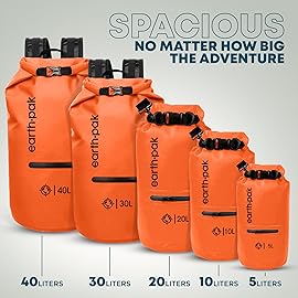 Earth Pak Waterproof Dry Bag with Zippered Pocket - Waterproof Dry Bag Backpack Keeps Gear Dry for Boating, Beach Drybag, Kayak Accessories Waterproof Phone Case