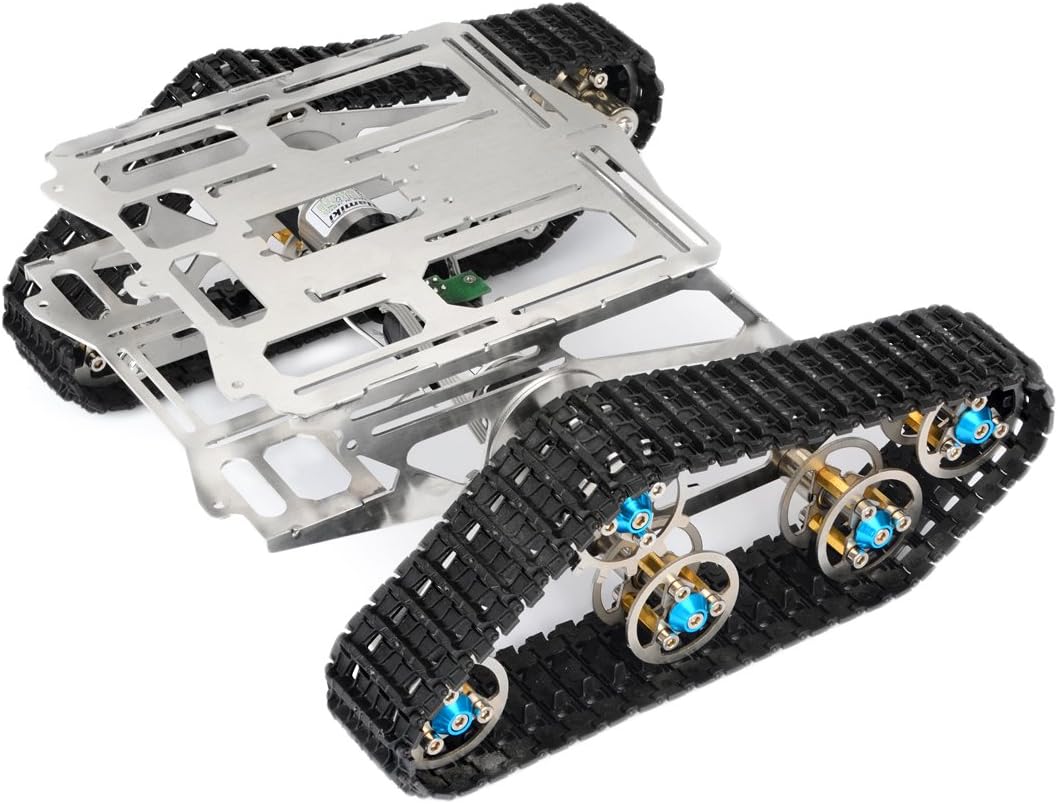 368CL Intelligence RC Tank Mount Arduino Tank DIY Car Truck Robot Chassis Damping Balance Tank Robot Chassis Platform High Power Remote Control DIY Crawle