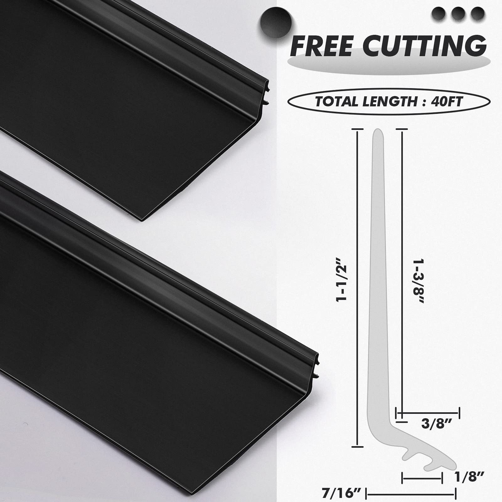 40 Feet RV Slide Out Seal 1.5 Inch Slide Out Wiper Seal RV Trailer Slide Out Black Rubber Seal Clip On Design For Cars Boats Rvs Trucks And Home Applications Car Weather Striping - View #7