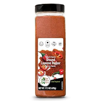 Abel Spice Farm Cayenne Pepper, 17.3 oz Fiery Red Chili Powder for Sauces, Marinades & Bold Cooking All-Natural, Kosher, Non-GMO