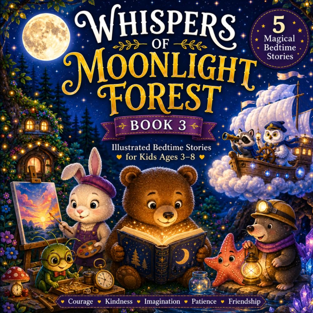 Whispers of Moonlight Forest — Book 3: Illustrated Bedtime Stories for Kids Ages 3–8