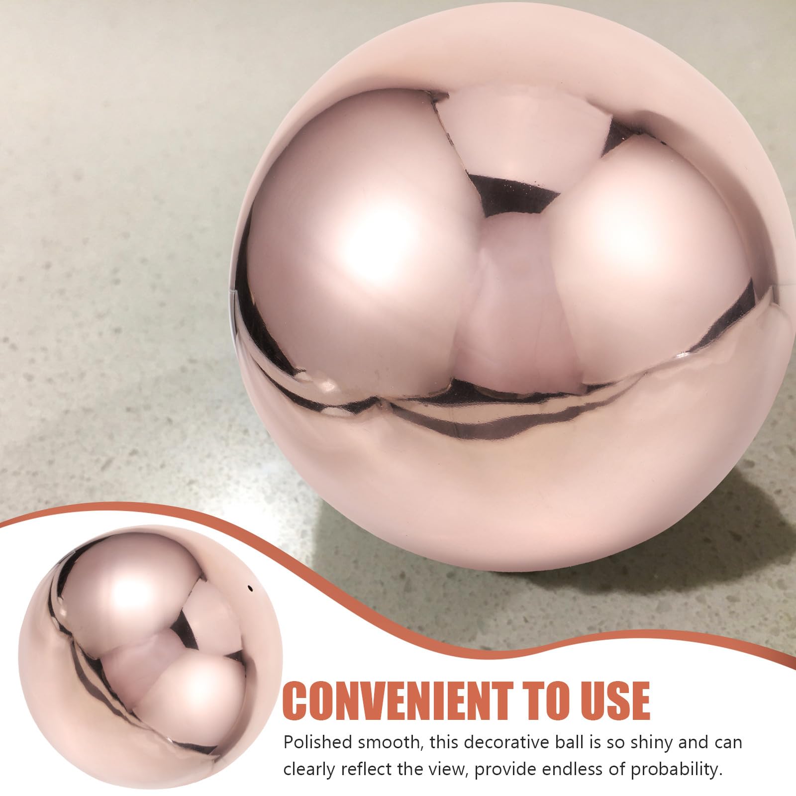 SOLUSTRE Sfera Riflettente in Acciaio Inossidabile Lucida e Resistente per Esterni, Palla Decorativa da Giardino Finitura Lucida e Design Elegante per Cortile