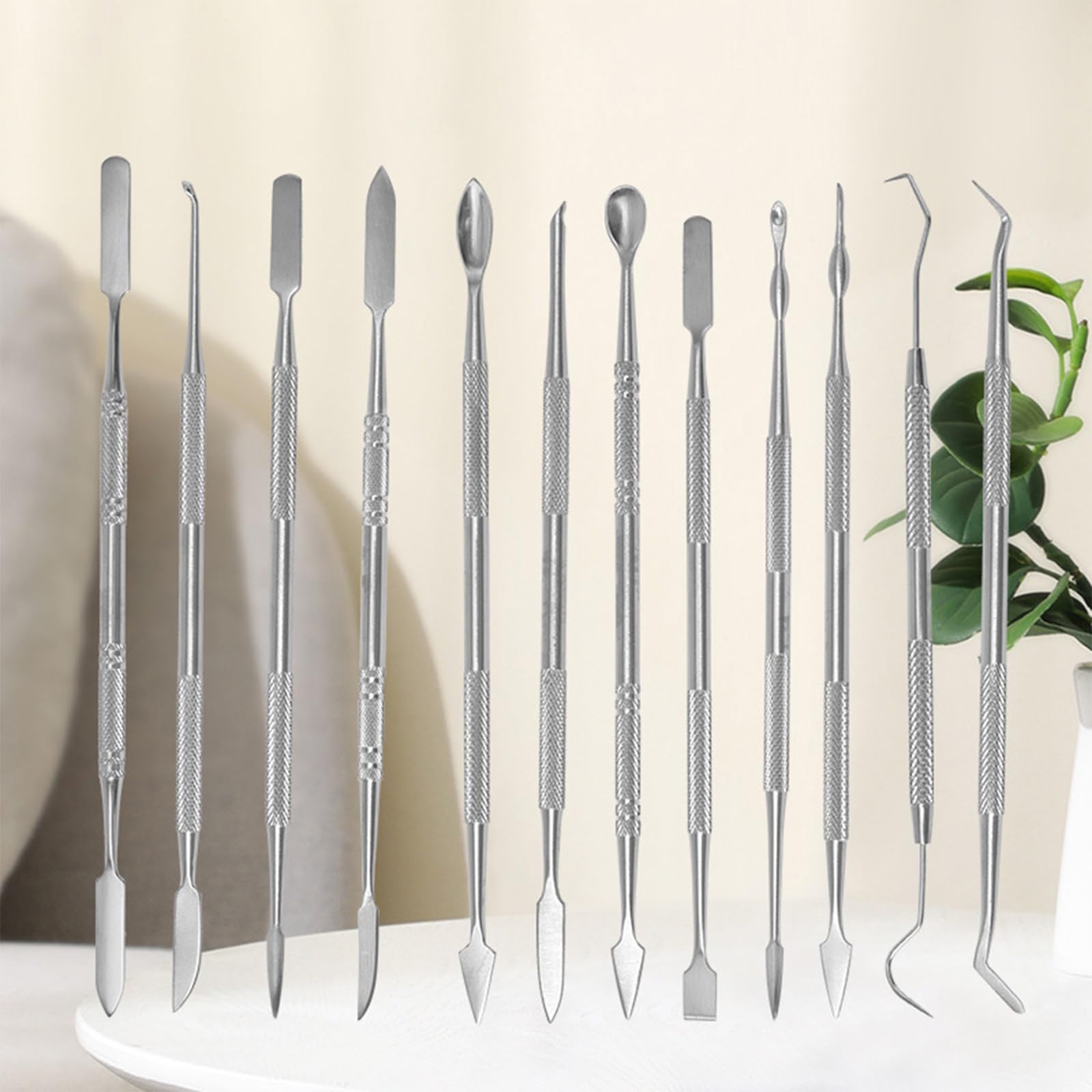 Set Di 12 Strumenti Per Intagliare Cera In Acciaio Inox, Doppia Estremità, Per Cera Dentale, Argilla, Gioielli, Modellismo E Fai-da-te