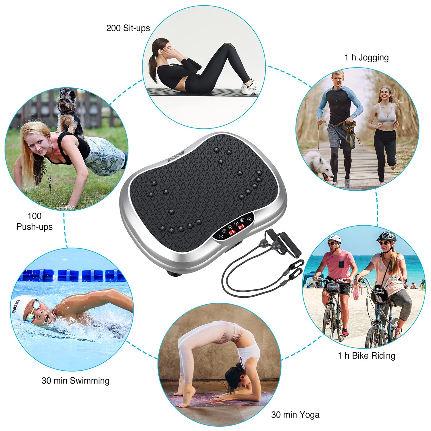 AXV Vibration Plate Exercise Machine Whole Body Workout Vibrate Fitness