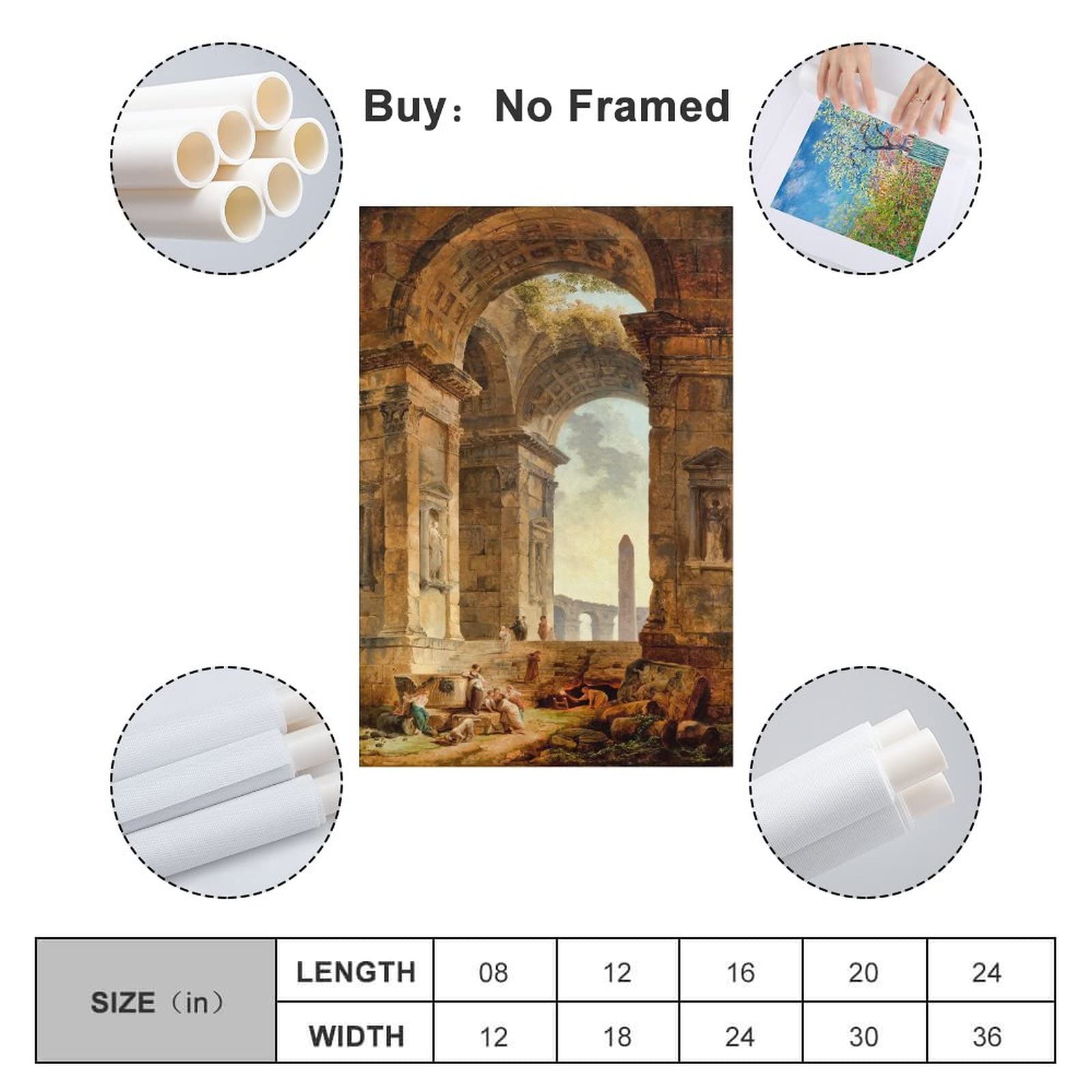 Amazon.co.jp: Hubert Robertユベール・ロベール(オベリスクのある廃墟