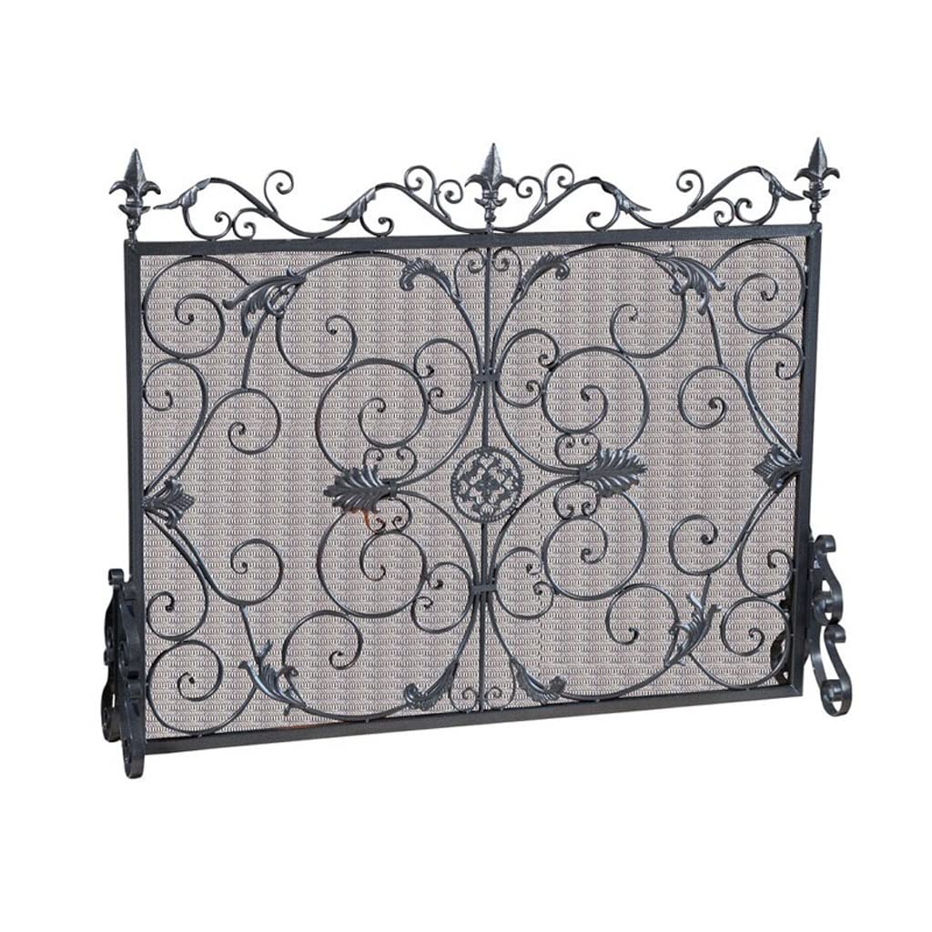 Schermi per Caminetti di Guardia Carved pattern Ferro battuto Camino anteriore Separè con Net ignifugo Fence Soggiorno camino ignifugo Schermo Fence Spark Mask Accessori per Caminetti in Rete Decorati