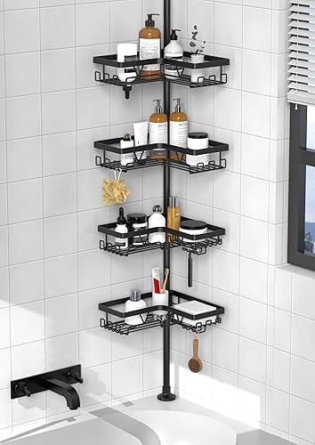 KEGII Teleskop Duschregal Teleskopregal Bad Duschablage Eckregal für Dusche und