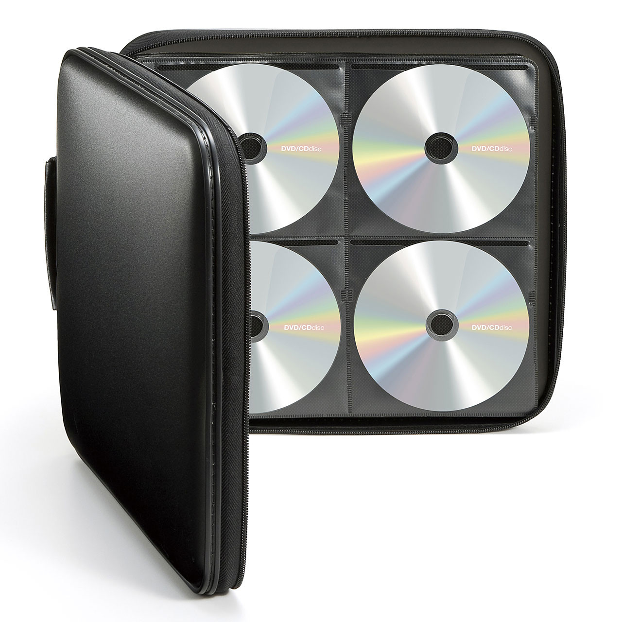 SANWA 160 Capacity CD Case, Portable DVD VCD Storage Box, Zippered