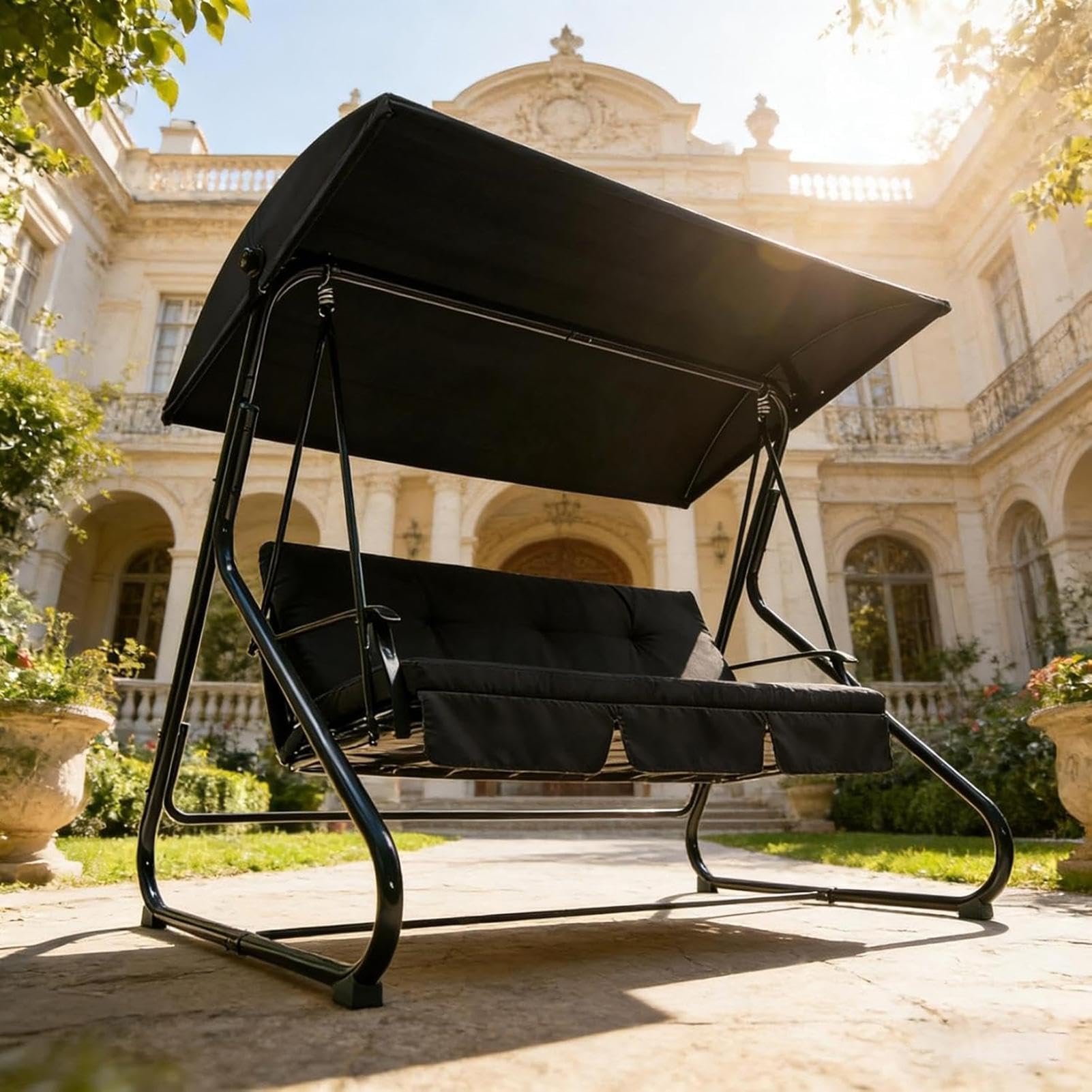 Toit de Remplacement pour Balancelle d'Extérieur Toit Imperméable Anti-UV