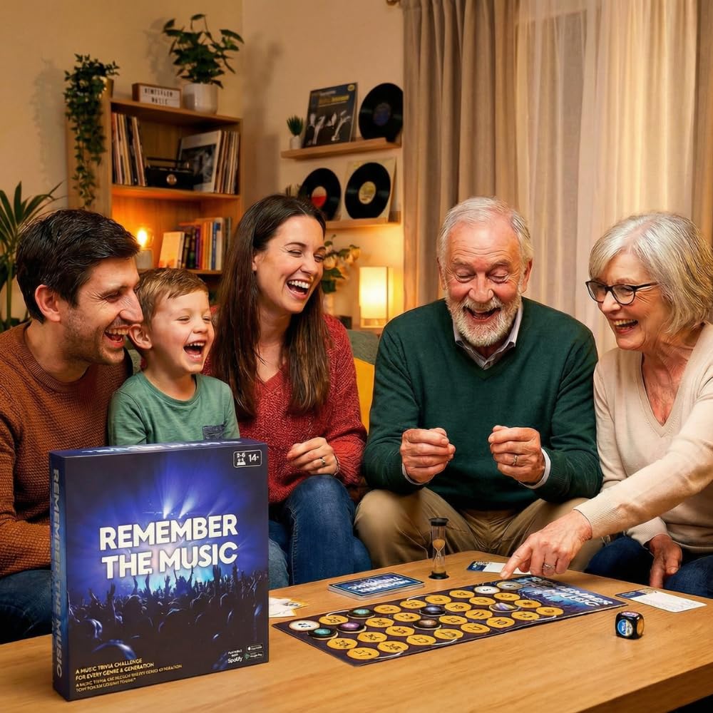Remember The Music: Édition Tout Le Temps. Jeu de questionnaires musicaux Amusants en Famille. Course au Sommet des Charts!