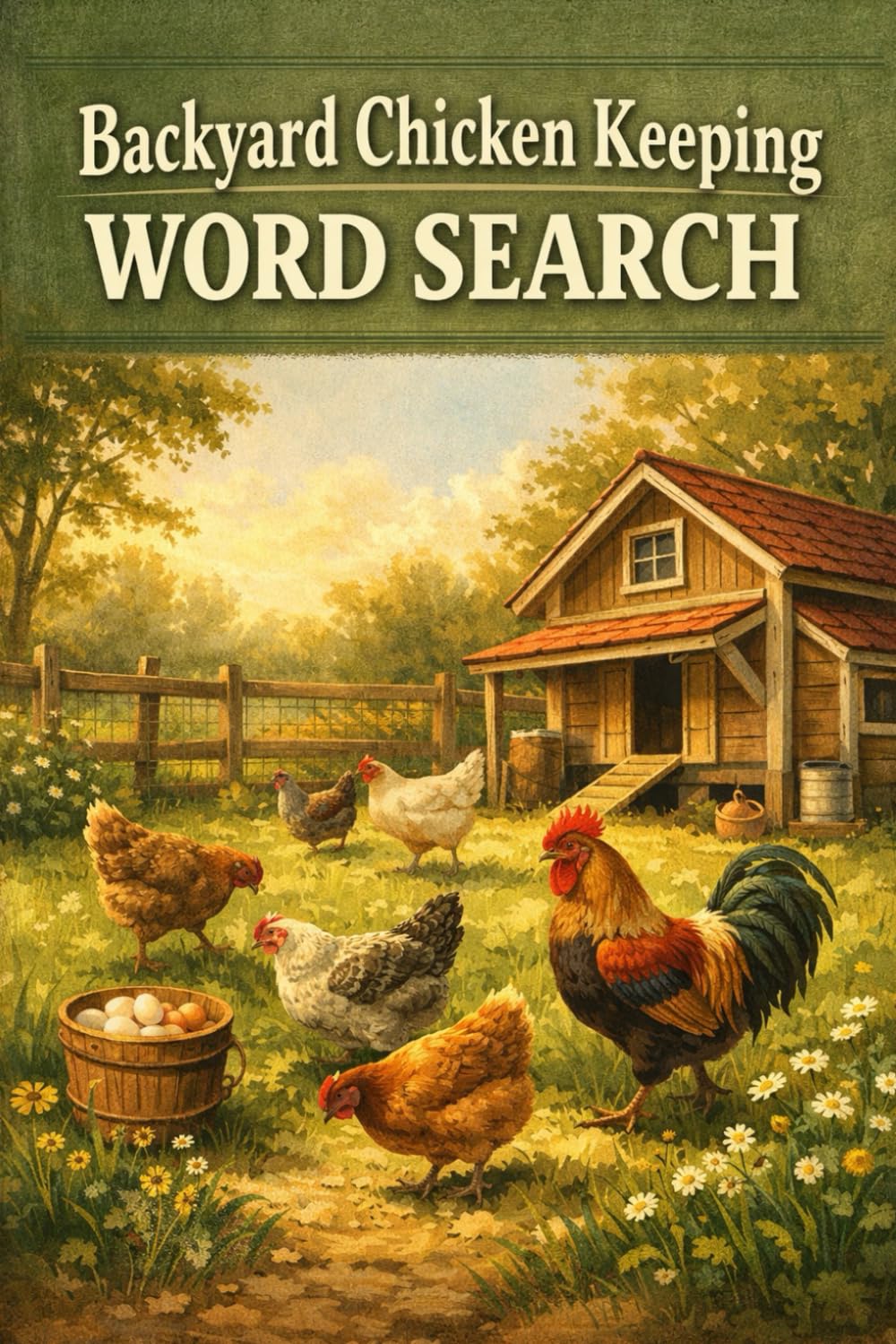 Backyard Chicken Keeping Word Search: 50 Relaxing Puzzles for Beginner Homesteaders, Chicken Moms, and Backyard Flock Owners