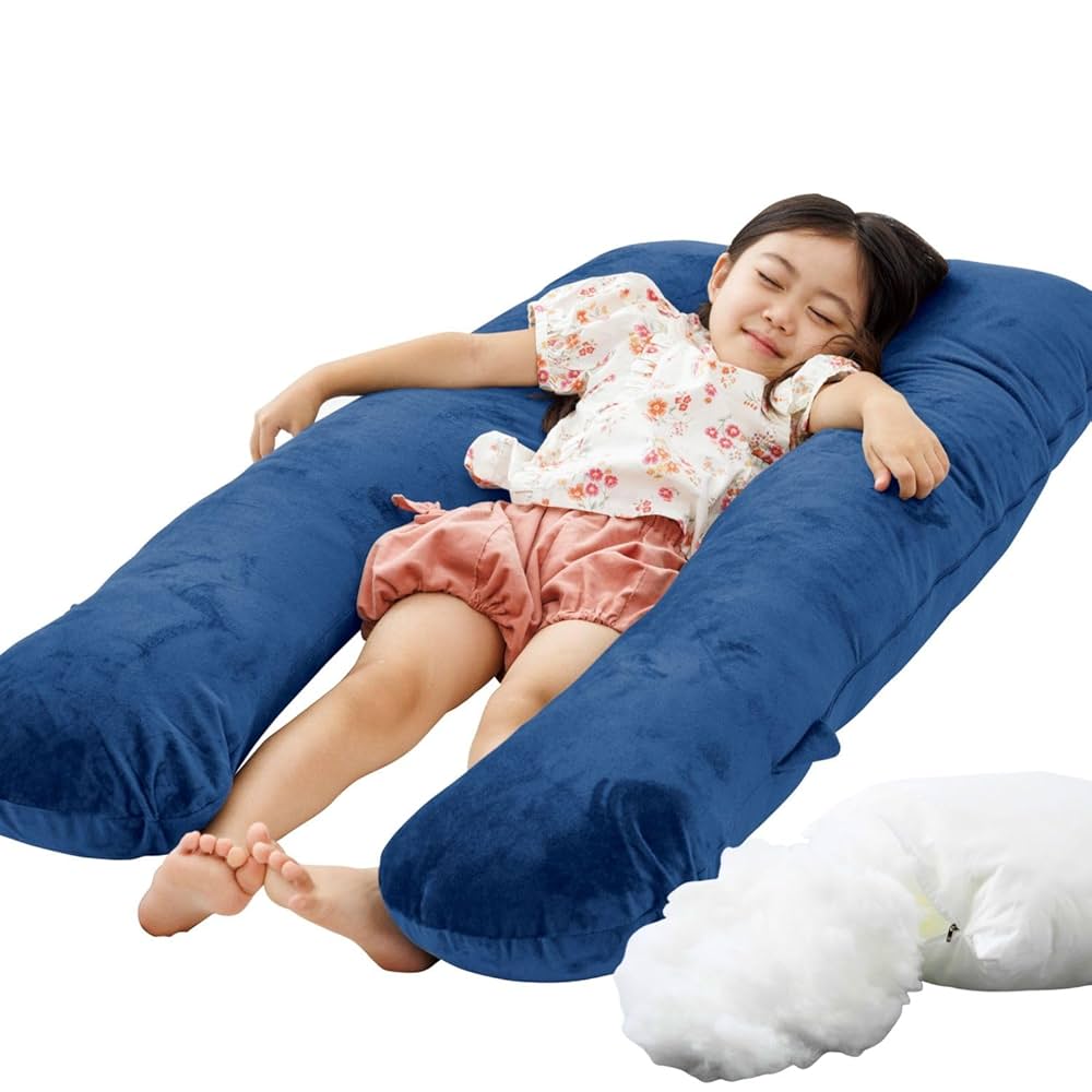 NELUKA ハグモッチ　抱き枕 エレガントネイビー Amazon｜ハグモッチmini®【正規品】 子供用 抱き枕 安眠 枕