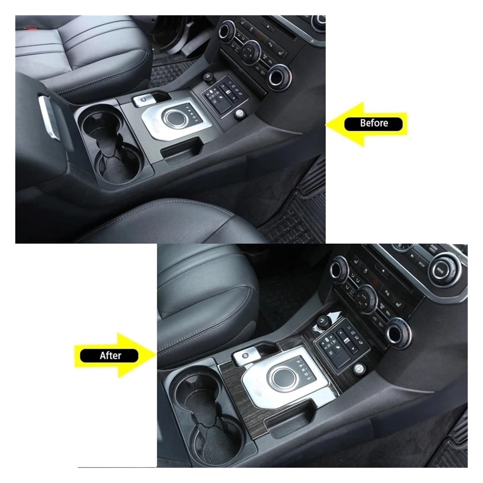 Auto Interieur Auto Styling ABS Glanz Schwarz Center Konsole Getriebe Shift Rahmen Abdeckung Trim Zubehör Für Land Für Rover Für Discovery 4 LR4 2010-2016 Innen Trim Zubehör(F)