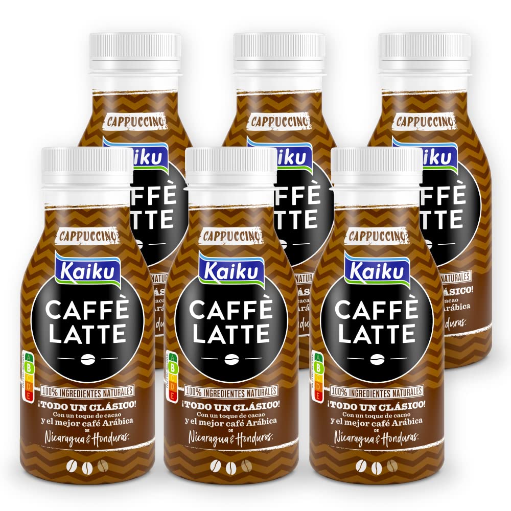 Kaiku Caffè Latte Cappuccino - Pack 6 x 200ml, Sabor y Sostenibilidad