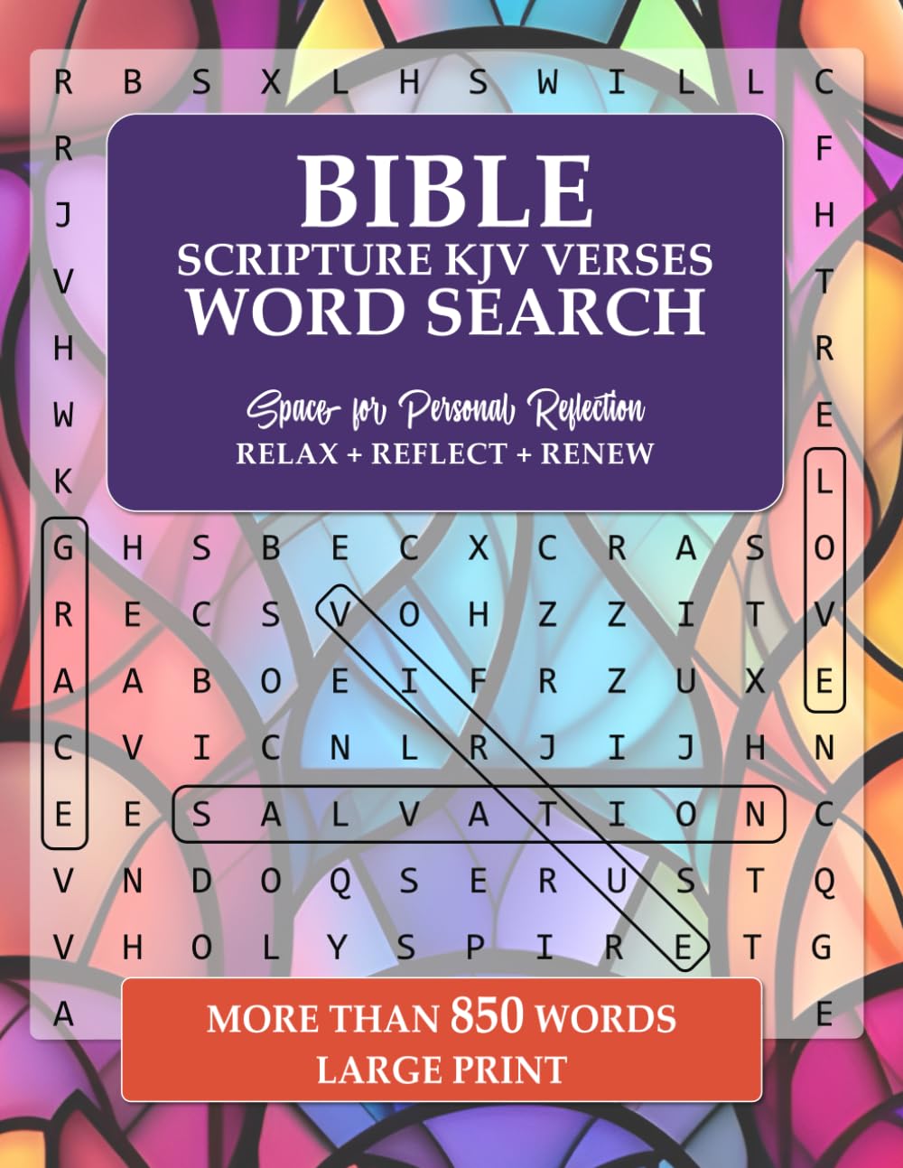 Bible Word Search Large Print: Christian Scripture KJV Verses for Seniors, Adults and Teens