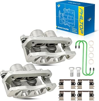 PHILTOP Brake Caliper Front Compatible with 2008-2018 Chevrolet Silverado 1500, 2008-2018 GMC Sierra 1500, 2008-2020 Chevrolet Tahoe, 2008-2020 GMC Yukon, 18-P4918A, 18-P4919A
