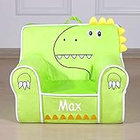 Vista 3 de DIBSIES Silla personalizada Creative Wonders para niños pequeños, de 1.5 a 4 años (dinosaurio)