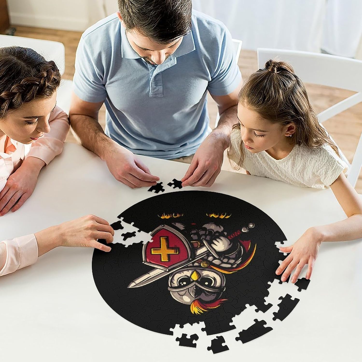 Owl Knightes Wooden Puzzles Irregular Animal Shaped Jigsaw Puzzle Fun Family Game 195 PCS