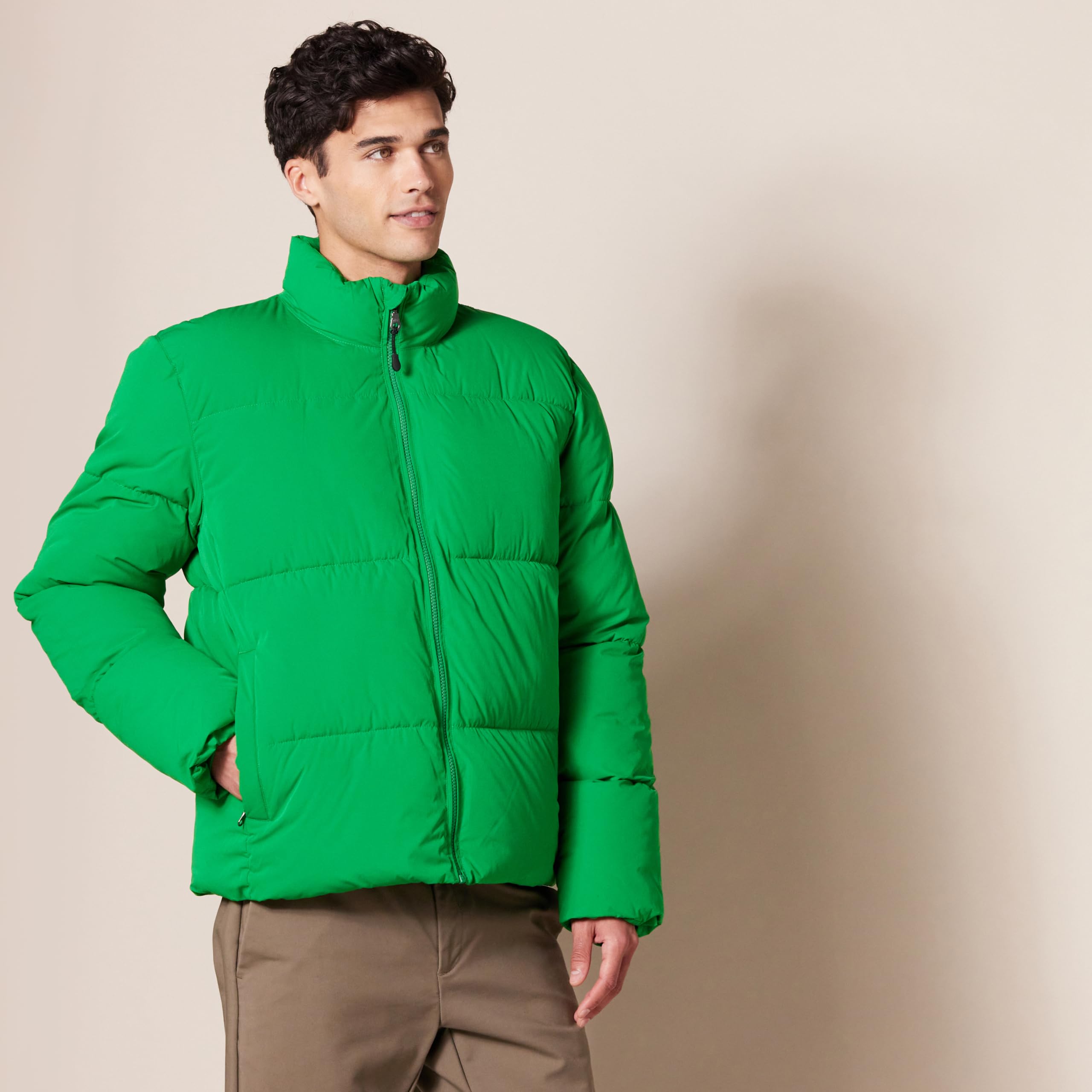 Amazon Essentials Mężczyźni Mock Neck Puffer (dostępny w dużych i wysokich)