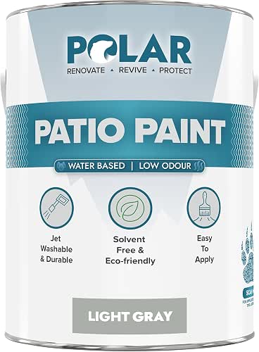 Polar Patio Paint - Light Gray - 1.32 Gallons -